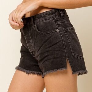 AMUSE SOCIETY Shoreline Womens Denim Shorts NWT Waist 30 button fly